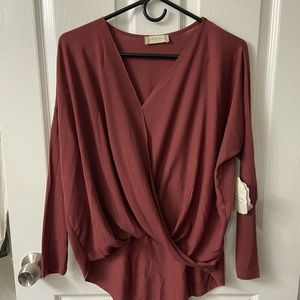 Rust long sleeve top
